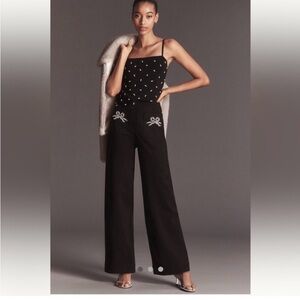 Maeve Collette full length Black Wide-Leg pants
